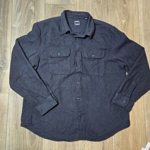 Todd Snyder Alaskan Chamois Shirt Mens XL Black Flannel Overshirt Shacket